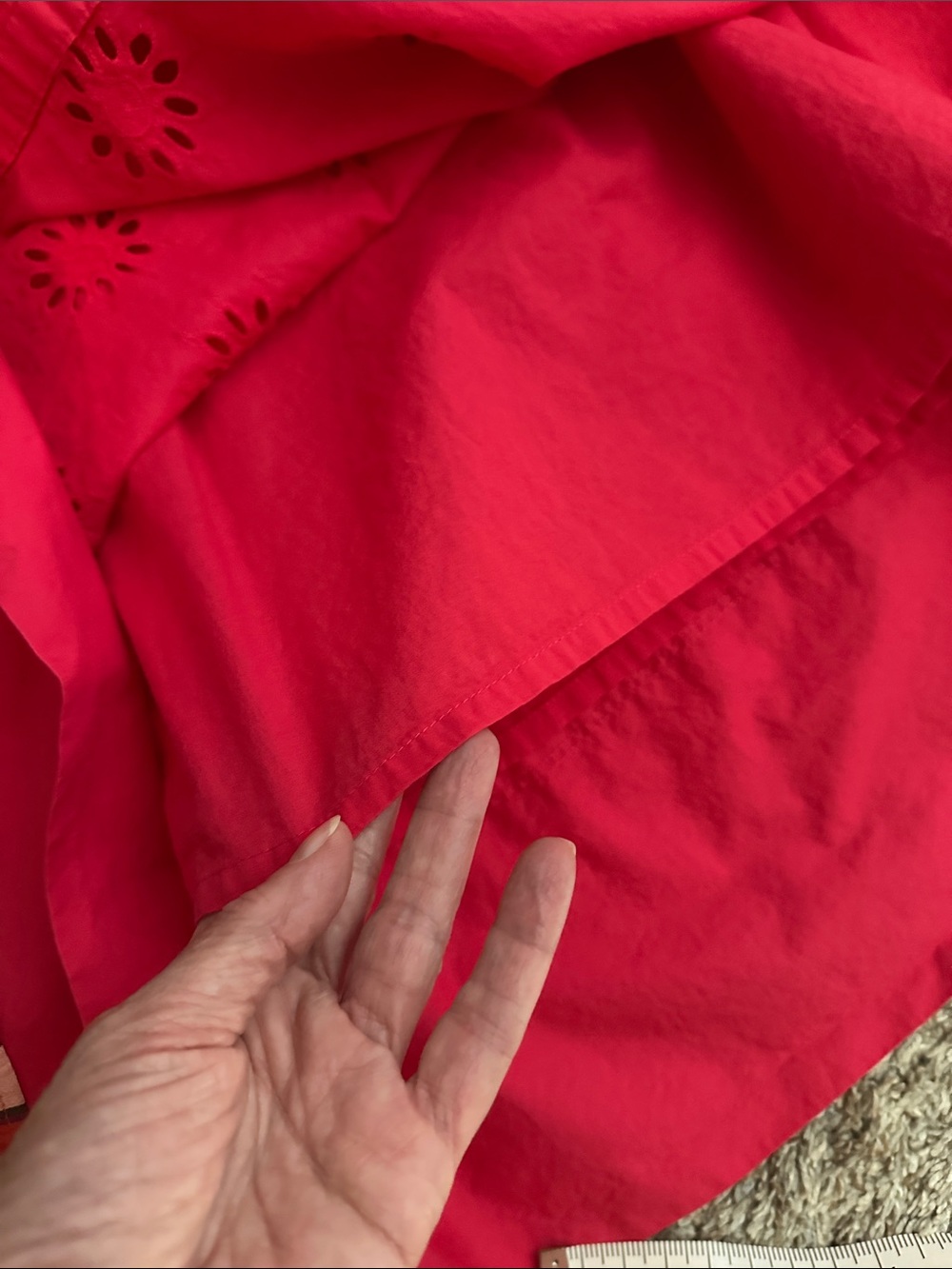 J. Crew Eyelet Midi Skirt - Hot Pink - Picture 7 of 8
